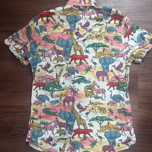 Mini Boden wild animal linen shirt - Picture 2 of 5